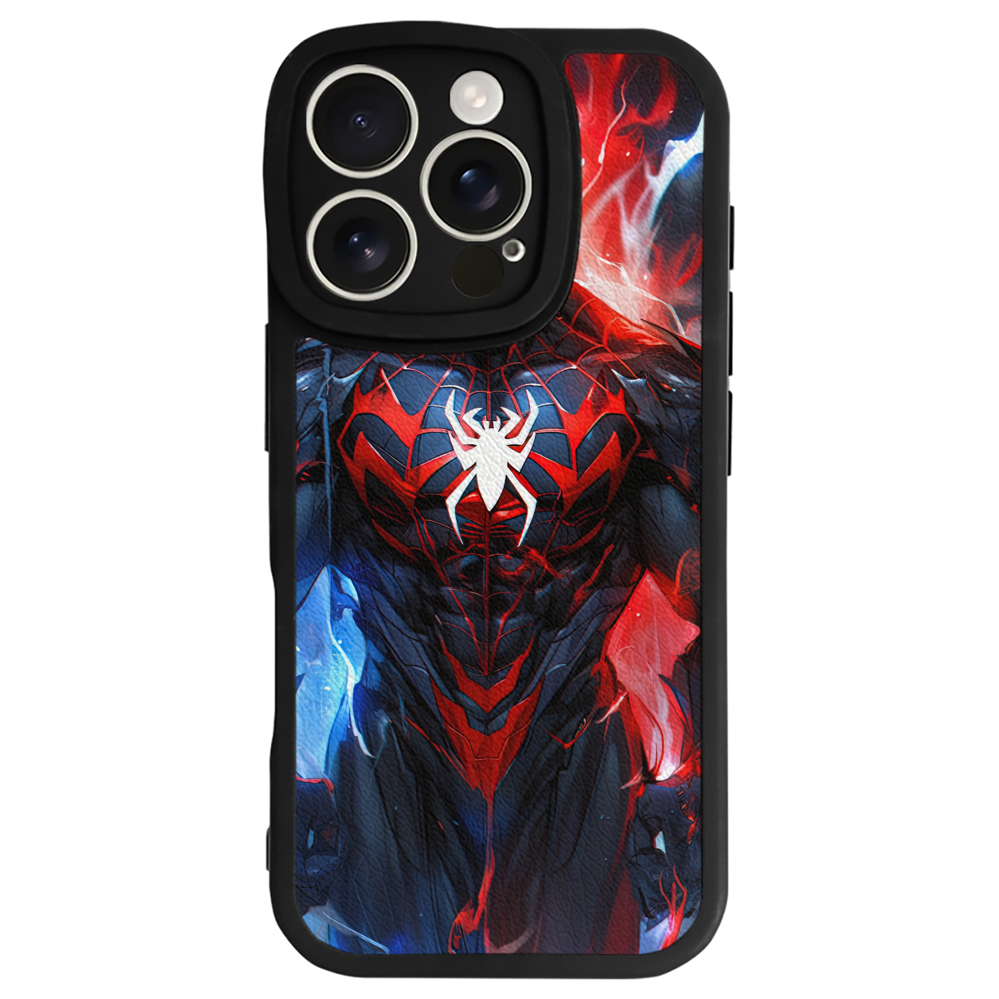 Spider Man スパイダーマン 【iPhone 16シリーズ対応】シリコンスマホケース（レザー調） 材質：シリコン